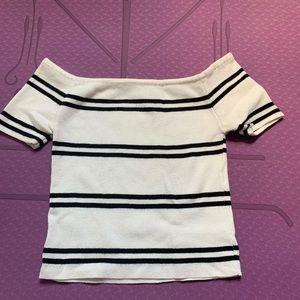 Stripe off the Shoulder Top